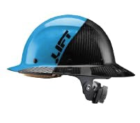 Lift Safety HDF50C-24CC DAX Carbon Fiber Full Brim 50-50 (Cyan/Black)