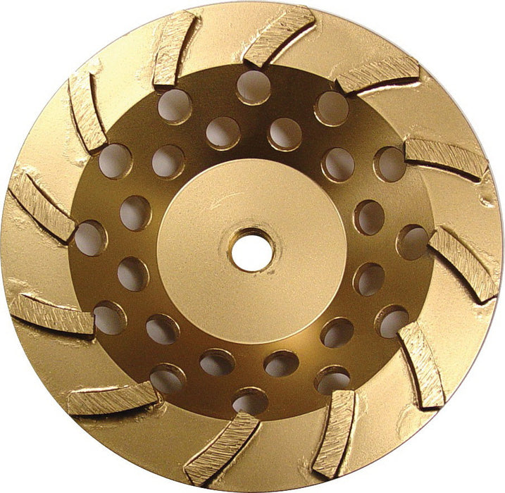 Diamond 17846 4-Inch by 5/8-Inch 11 Standard Gold Spiral Turbo Cup Grinders with 9 Segments