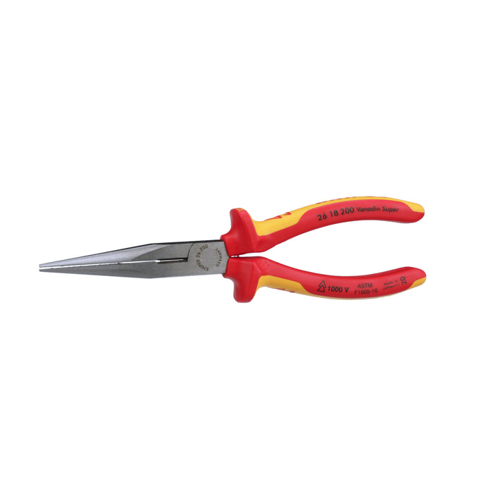 KNIPEX 8" Long Nose Pliers with Cutter-1000V Insulated