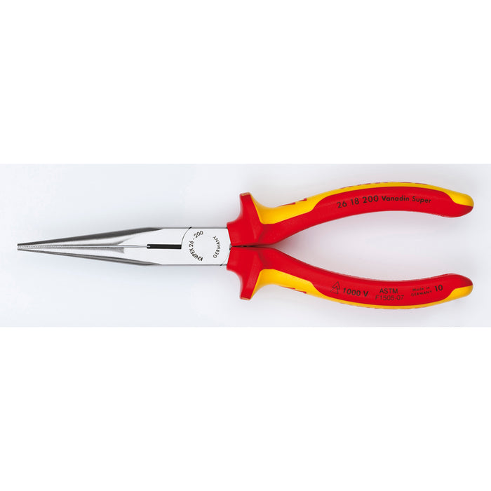 KNIPEX 8" Long Nose Pliers with Cutter-1000V Insulated