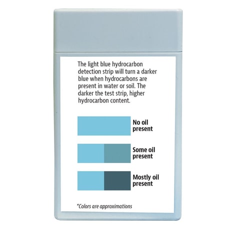 Justrite 26486 Hydrocarbon Test Strips for Oil and Water, 2.75" x 0.75" Instant Results, Blue (Pack of 100)