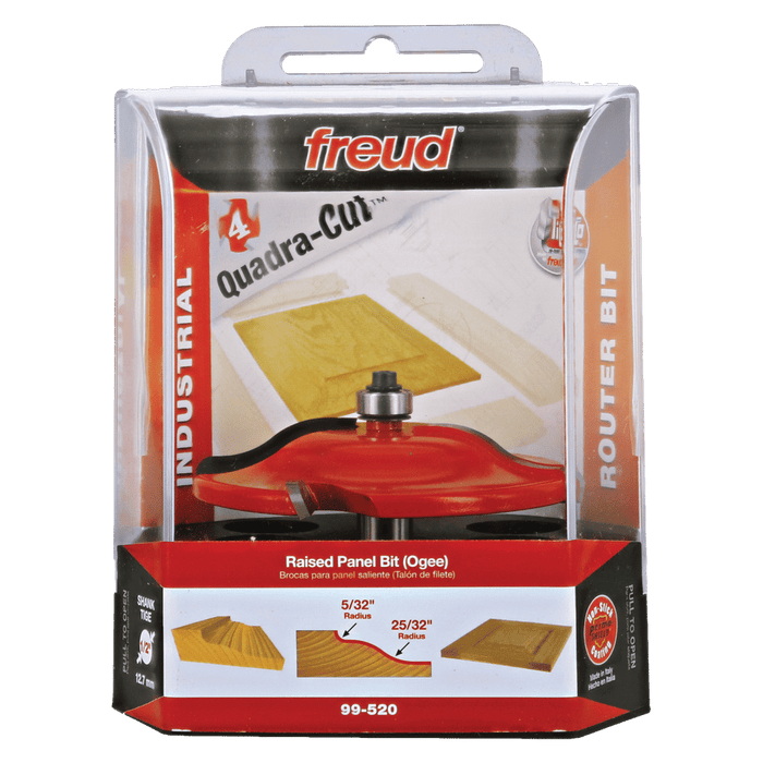Freud 99-520 3-1/2" Quadra-Cut Ogee Raised Panel Router Bit with 1/2" Shank