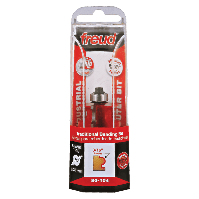 Freud 80-104 3/16" Radius Traditional Beading Bit with 1/4" Shank