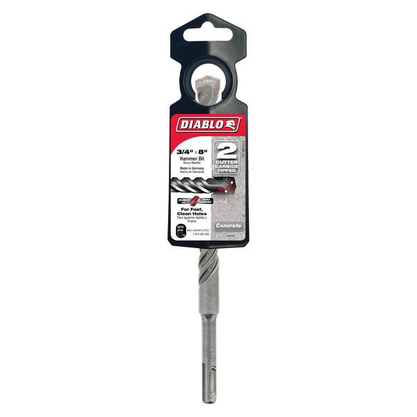 Diablo DMAPL2450 3/4" x 6" x 8" SDS-Plus 2-Cutter Carbide-Tipped Hammer Drill Bit