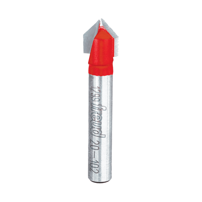 Freud 20-102 3/8" Diameter 90° V Grooving Bit with 1/4" Shank