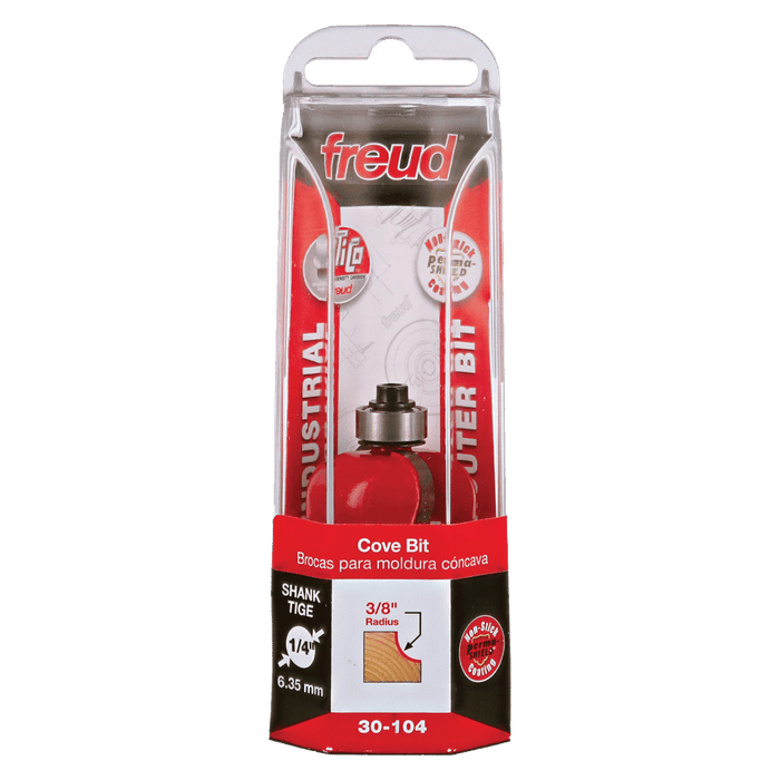 Freud 30-104 3/8" Radius Cove Bit with 1/4" Shank