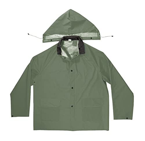 CLC Custom Leathercraft Climate Gear R131 2 Piece Heavyweight PVC Trench Coat 3XL Green