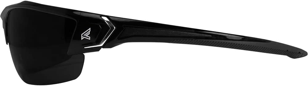 Edge TSDK216VS-G2 Khor G2 Polarized Wrap-Around Anti-Fog/Vapor Shield Safety Glasses, Anti-Scratch, Non-Slip, UV 400, Military Grade, ANSI/ISEA & MCEPS, 5.04" Wide, Black Frame/Smoke Lens