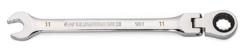GEARWRENCH 11mm 4 Degree Swing Arch 12 Point Flex Head Ratcheting Combination Wrench - 86711
