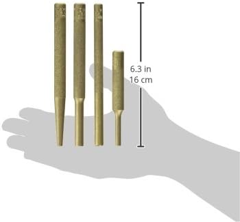 Mayhew Pro 62277 Brass Punch Kit, 4-Piece