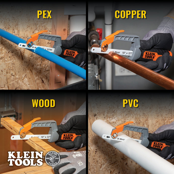 Klein Tools 31432FC Compact Finish-Cut Hacksaw