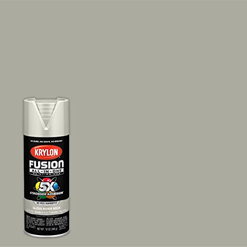12 oz Krylon K02721007 River Rock Fusion All-In-One Paint & Primer Spray Paint, Gloss