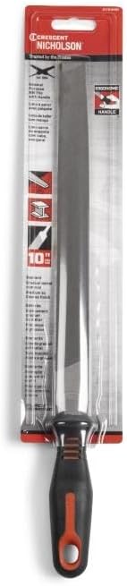 Crescent Nicholson 21701HNN 10" Mill Single Cut Bastard File with Ergonomic Handle