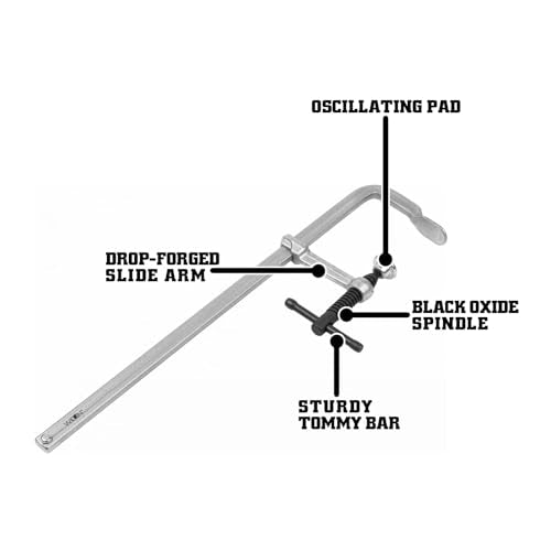 Wilton Mini F-Clamp, 12" Opening, 2-1/4" Throat, 400 Lbs. Clamping Force (Model MMS-12)