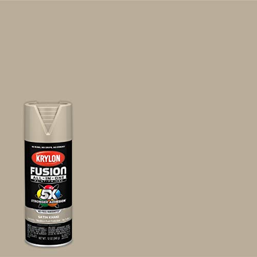 12 oz Krylon K02740007 Khaki Fusion All-In-One Paint & Primer Spray Paint, Satin