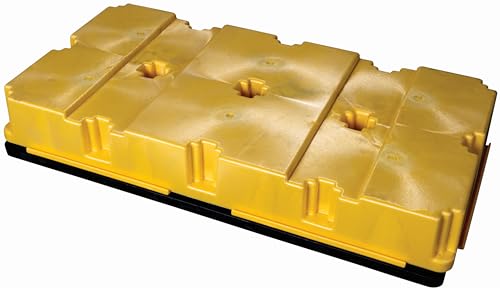 Eagle 2 Drum Spill Platform with Forklift Pockets, 26.25"x51"x6.5", 30 Gallon Sump, 5,000 lbs. Load Capacity Containment Tray, Made in USA, Yellow, 1632