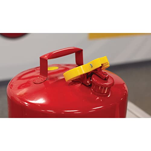 Eagle 2.5 Gallon Type I Blue Safety Gas Can for Kerosene with Flame Arrester and Self-Closing Lid, Made in the USA, Galvanized Steel Flammable Storage Can, UI25SB