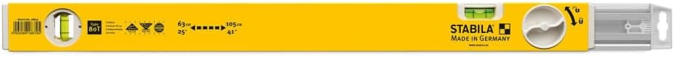Stabila 29441 Type 80 T Extendable Spirit Level Tool, 25 Inch - 41 Inch