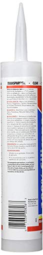 Red Devil 0826 100% Silicone Sealant Architectural Grade, Silicone Architectural Grade RTV Sealant, A Water-Resistant Adhesive for Interior and Exterior Use, 9.8 oz. Tube, Clear, 12 Pack