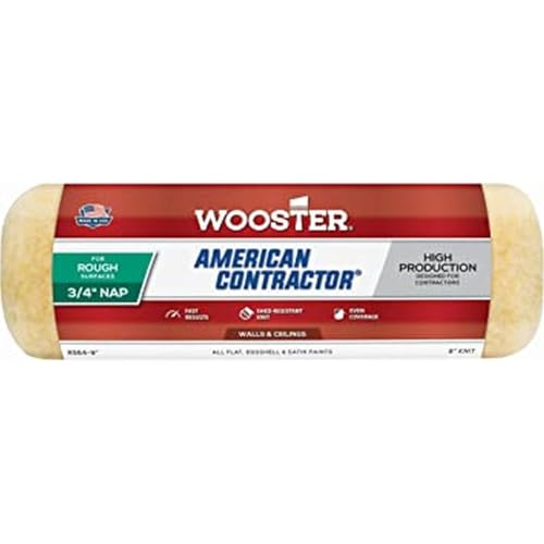 Wooster Brush R564 9 inch American Contractor 3/4 inch Nap Paint Roller - Pack of 12