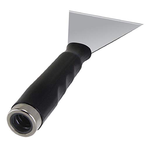 Warner Manufacturing Warner Tool 10738 4” SS Blade Pole Scraper w/Threaded Handle, 4" Straight, Multicolor