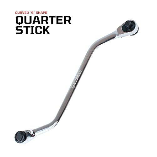 EZRED 4SS8 S-shaped Quarter Stick, 1/4″ square socket and magnetic bit drives, Low profile and Great for exhaust work, body work, and dashboards