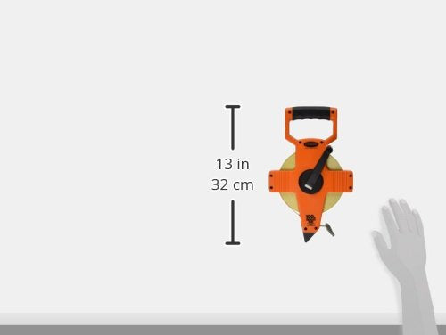 Keson OTR10M100 Open Reel Fiberglass Tape Measure Reel with Double Hook (Graduations: 1/10, 1/100 & m, cm, 2mm), 30M/100-Foot