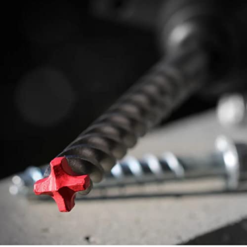 Diablo Rebar Demon SDS-Plus 4-Cutter Full Carbide Head Hammer Drill Bit for Concrete and Reinforced Materials - 3/4" Diameter, 10" Length, 8" Working Length - DMAPL4250