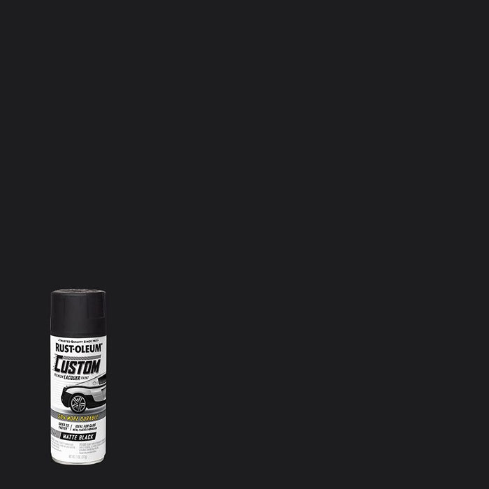 Rust-Oleum 332289 Automotive Custom Lacquer Spray Paint, 11 oz, Matte Black (Pack of 1)