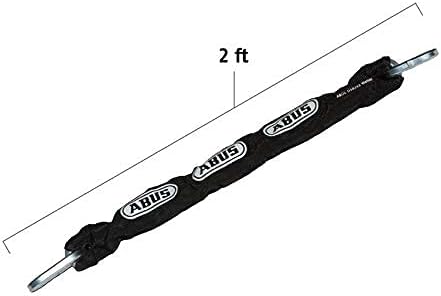 ABUS Hardened Steel 12KS 2 Foot 1/2" Thick Square Security Chain for Bikes, Containers, Trailers, ATV's, Motorcycles and Personal/Industrial Property