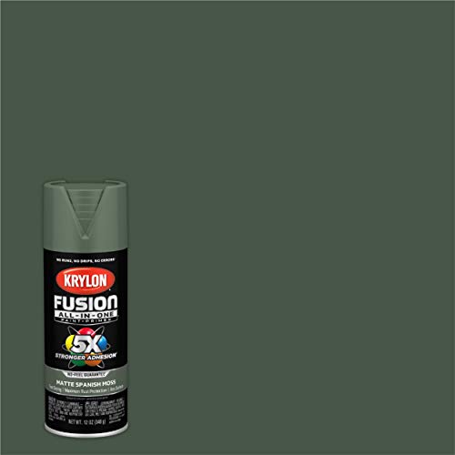 Krylon Fusion All-In-One Adhesive Spray Paint for Indoor/Outdoor Use, 12 oz, Spanish Moss