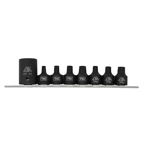 CTA Tools 9368 Pickup Truck Bed Bolt Socket/Bit Set - 8 Pc. Torx Bit Socket Set, Includes Sizes T40, T45, T50, TP45, TP50, TP55 & EP24, Ideal for Ford 2017+ Servicing