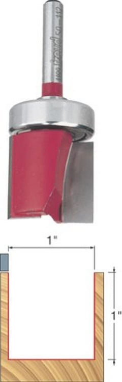 Freud 50-112 1" Diameter Top Bearing Flush Trim Bit with 1/2" Shank