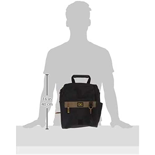 CLC Custom Leathercraft 1509 Zippered Professional Electricians Tool Pouch, 21 Pocket , Black