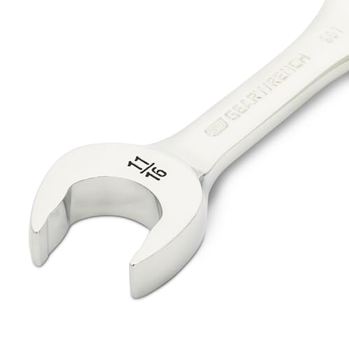 GEARWRENCH 11/16" 90-Tooth 12 Point Stubby Combination Ratcheting Wrench | 86856
