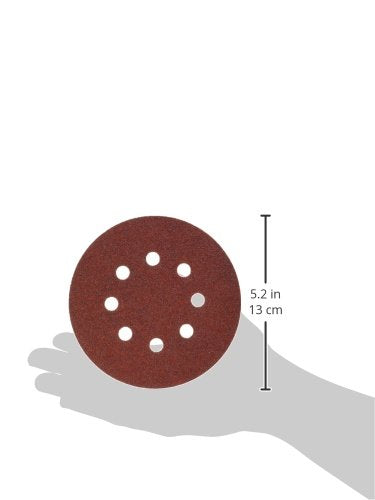 Gator 5" Random Orbit Hook & Loop Red Resin Aluminum Oxide Sanding Discs, 8-Hole, 80 Grit, 50 Pack