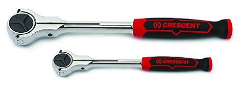 Crescent 1/4" Drive 72 Tooth Quick Release Dual Material Teardrop Ratchet 8-1/2" - CRW1