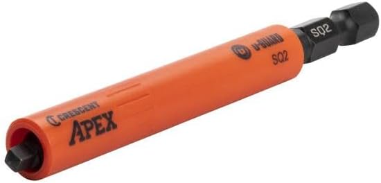 Crescent CAUGB3BSQ2 #2 x 3-1/2" Square u-GUARD Covered Impact Power Bit (Pack of 2)