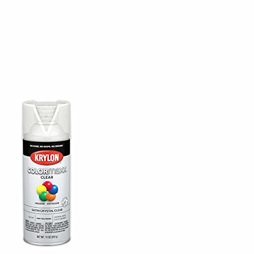 12 oz Krylon K05562007 Crystal Clear COLORmaxx Paint & Primer Spray Paint, Satin