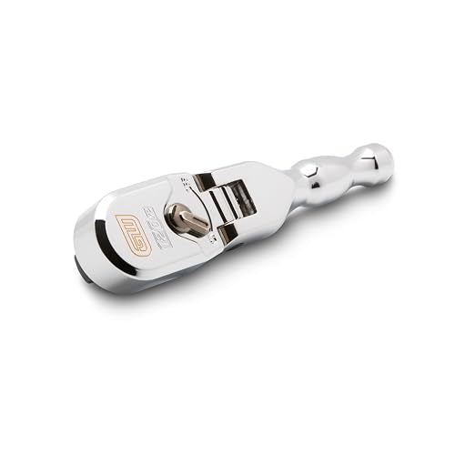 GEARWRENCH 3/8" Drive 120XP Full Polish Chrome Stubby Flex Head Teardrop Ratchet | 81212XP