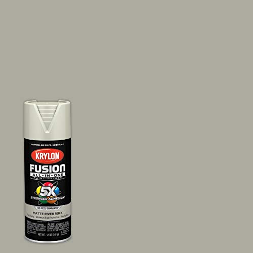 Krylon Fusion All-In-One Adhesive Spray Paint for Indoor/Outdoor Use, 12 oz, River Rock