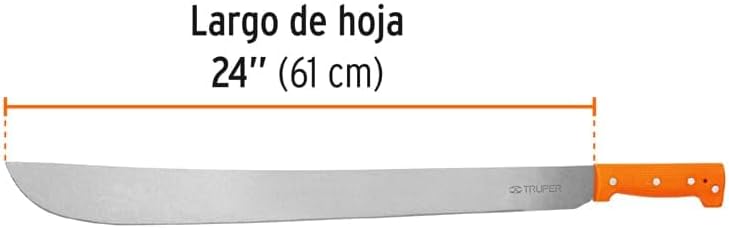 TRUPER T-460-24P Orange Handle Machetes 24" (61cm)