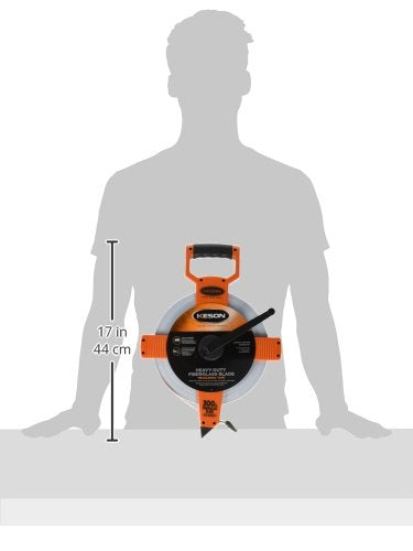 Keson OTR10300 Open Reel Fiberglass Tape Measure Reel (Graduations: 1/10, 1/100), 300-Foot