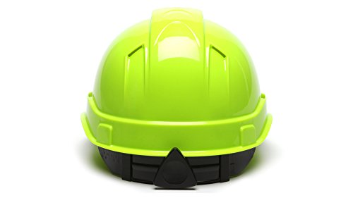 Pyramex Ridgeline Cap Style Hard Hat with 4-Point Vented Ratchet, Hi-Vis Green by Pyramex Safety