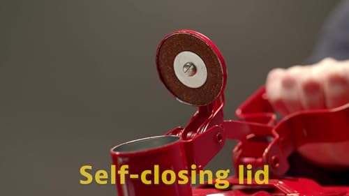 Justrite 2 Gallon Type I Blue Safety Can for Kerosene with Flame Arrester and Self-Closing Lid, Made in the USA, Galvanized Steel Flammable Storage Can, 7120300