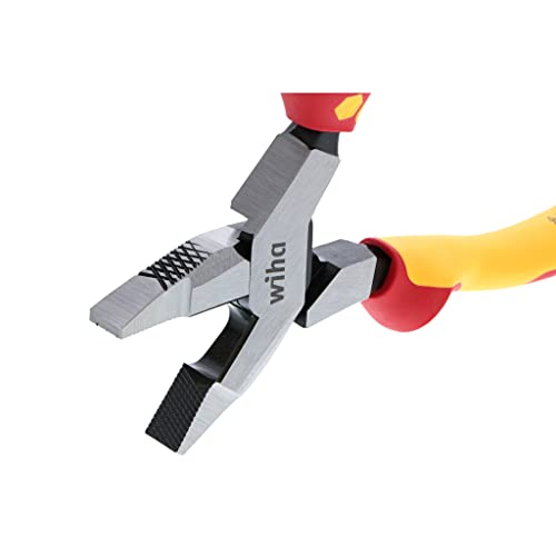 Wiha 32968 3 Piece Insulated Industrial Grip Pliers and Cutters Set, Red