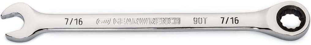 GEARWRENCH 7/16" 4 Degree Swing Arch 12 Point Ratcheting Combination Wrench - 86944