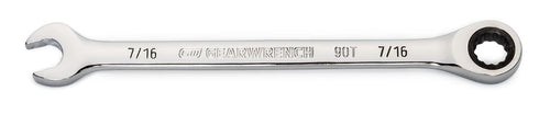 GEARWRENCH 7/16" 4 Degree Swing Arch 12 Point Ratcheting Combination Wrench - 86944