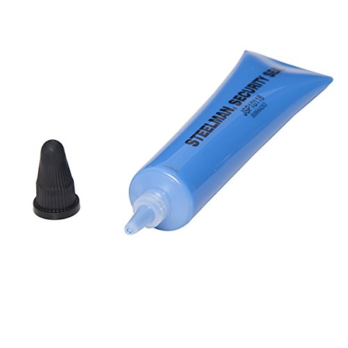 Steelman JSP10118 1-Ounce Security Seal, Bright Blue, Adheres to Both Metal and Plastic, Durable, Quick-Drying (Pack of 10)