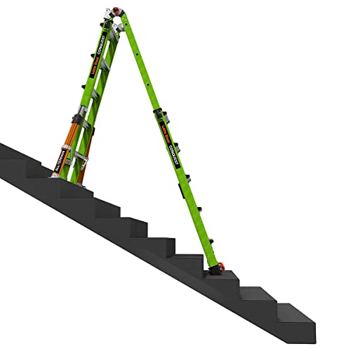 Little Giant Ladder Systems Conquest 2.0 All-Terrain, M22, 22ft, Multi-Position Ladder with Adjustable Outriggers, Fiberglass, Type 1A, 300 lbs Weight Rating, (17102-001)